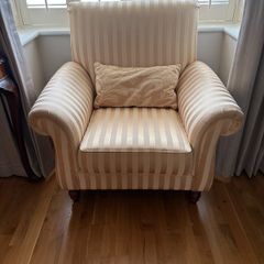 Gold Silk Slim Armchair. Very light use.