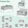 Rattan Garden Furniture Set Table and Chairs Image 8