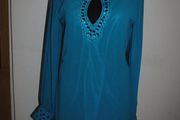 Tsega blue long sleeve mini dress size S/M UK8/10 EU36/38 Postage included
