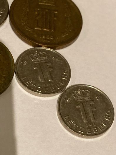 Luxembourg lot of 5 coins