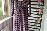 dress next floral grey print dress empire line size 10