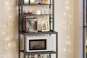 New 6 Shelves Kitchen Storage Rack (Black) FREE P&amp;P