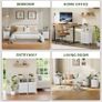 3 Drawers Chest of Drawers for Bedroom with Charging Station and LED Light Image 6