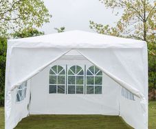 Gazebo Canopy  Party Tent  3m x 3m  White