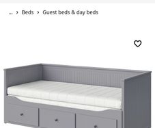 Hemnes day bed with two mattresses