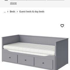 Hemnes day bed with two mattresses