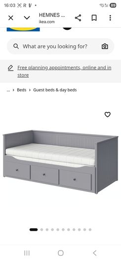 Hemnes day bed with two mattresses
