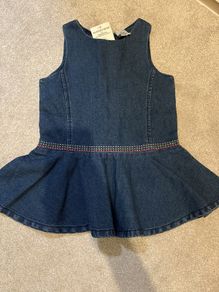 New - Rugged Bear Denim baby girl dress size 18-24 m