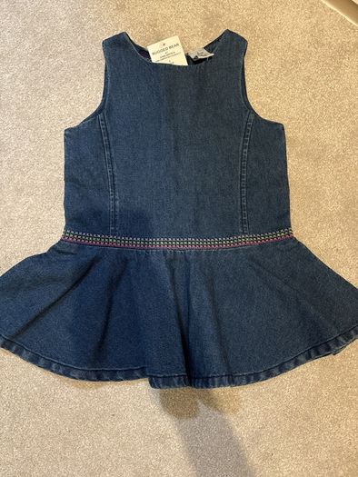New - Rugged Bear Denim baby girl dress size 18-24 m