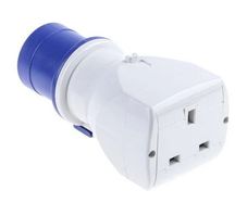 13amp to 240v Scame ADAPTO IP20 Blue 2P+PE Industrial Power Connector Adapter