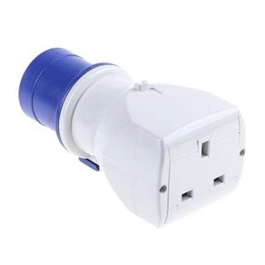 13amp to 240v Scame ADAPTO IP20 Blue 2P+PE Industrial Power Connector Adapter