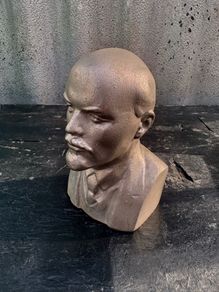 Bust of V.I. Vintage Lenin Sculptor by  Murzin Casting in Silumin c1980
