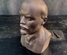Bust of V.I. Vintage Lenin Sculptor by  Murzin Casting in Silumin c1980