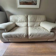 Leather 2 seat sofa