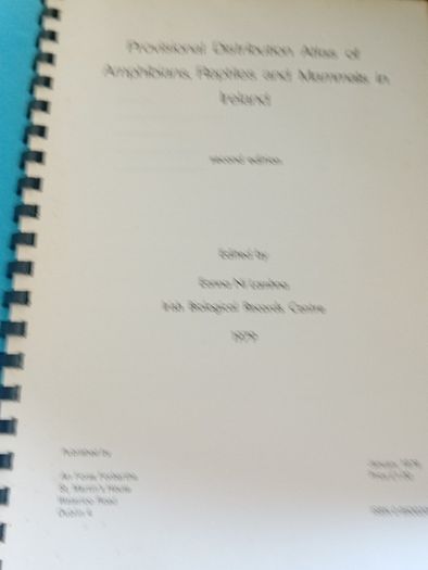 Amphibian And Reptile  And Mammals Atlas In Ireland