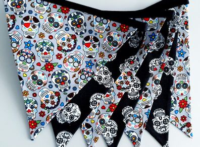 Beautiful Sugar Skulls Bunting/ Day of the Dead Bunting