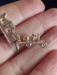 925 sterling silver opening van pendant or charm.