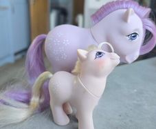 Blossom and Baby Original Pose CF MLP G1 My Little Pony 1982