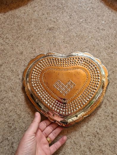 glass heart dishes valentines wedding
