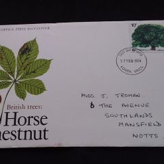 Great Britain Stamps : The Horse Chestnut - British Trees Series , First Day Cover , 1974