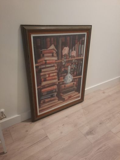 Print , wooden frame and glass