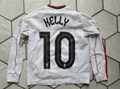 Soccer Football Liverpool FC Standard Chartered Kelly Adidas size D140 9-10 years long sleeve