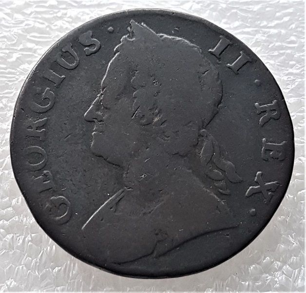 Britanniar  1745  George  Ll   Half Penny