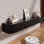 Floating TV Stand Unit with RGB LED Light 160CM Wall Mounted TV Cabinet with Upgraded Storage & Rounded Edges, Modern TV Media Console for 55-65 Inch TVs Image 2