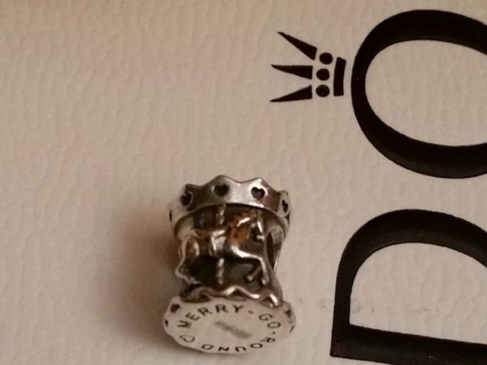 New genuine pandora 14k and silver charm