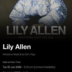 2 tickets Lily Allen Dublin
