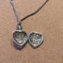 Silver necklace with locket pendant heart Image 4