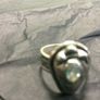 Silver ring with white  stone Image 4