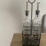 Reduced Set of tall oil and vinegar bottles in stand Image 9
