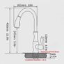 Kitchen tap - Black Pull-Out Kitchen Mixer Tap, Solid Brass / NEW Image 4