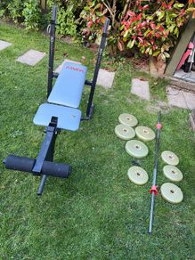 Weights bench and weights