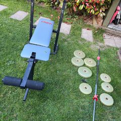 Weights bench and weights