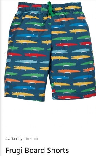 frugi board swimming shorts 8-9 y
