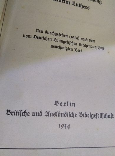 Antique German Holy Bible / Vintage Collector's Book