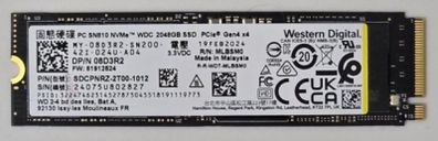 2TB NVMe M.2 SSD 2280 WD SN810 laptop hard drive