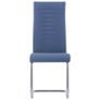 Cantilever Dining Chairs 2 pcs Blue Fabric Image 3