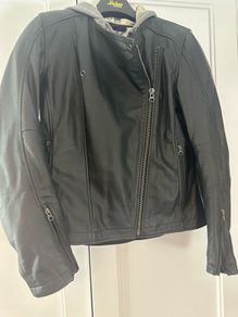 Alpinestar Alice Leather Jacket with Grey hoodie liner