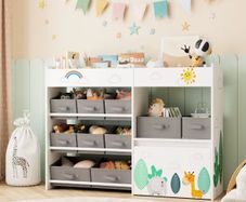 Kids Toy Storage Organiser Bookcase Shelf