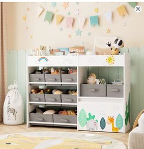 Kids Toy Storage Organiser Bookcase Shelf
