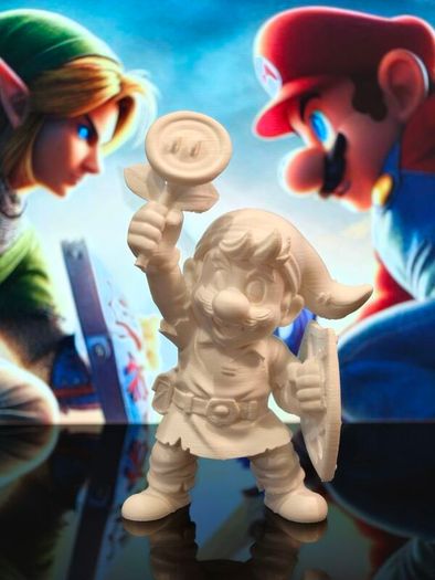 3D Printed Super Mario In A Zelda Outfit