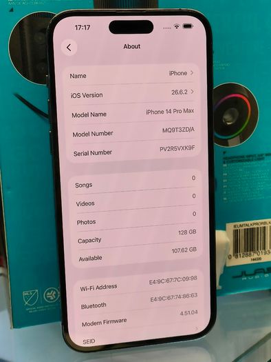 iPhone 14 Pro Max 128GB - Deep Purple - Unlocked - 82% Battery