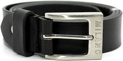 Milano Mens Full Grain Leather Belt - 1.5" (40mm) - Black Brown