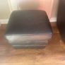 Free Black leather couch and foot rest Image 2