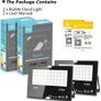 LED Flood Lights Outdoor, 30W 2pack Smart RGB Floodlight with APP Control, IP66 Waterproof, 2700K Warm White, Timer, Colour Changing Outdoor Light for Garden, UK 3-Plug Image 2