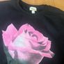 Never worn river island black sweater with pink rose detail Image 2