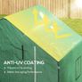 Greenhouse Cover Replacement Walk-in PE Hot House Cover with Roll-up Door and Windows, 140 x 143 x 190cm, Green Image 6